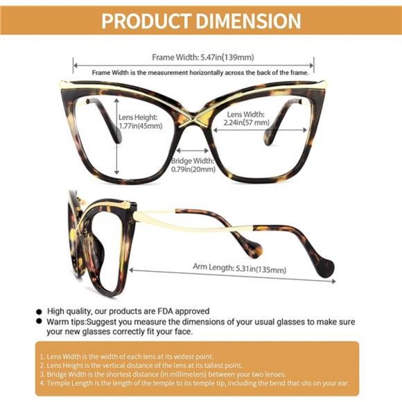 Vooglam Cat Eye Frame Blue Light Blocking Glasses for Women main image 13